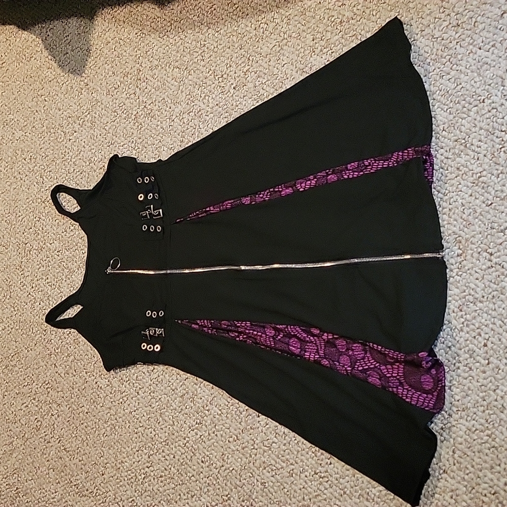 black goth lace dress NWOT M #183